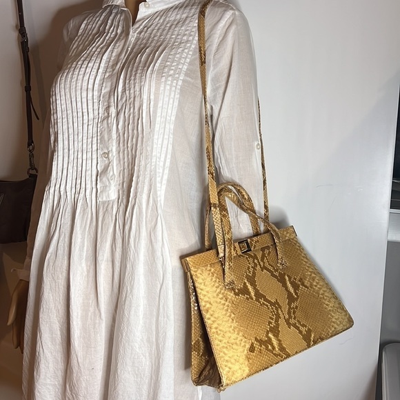 Susan Gail Structured Python Shoulder Hand Bag - Picture 10 of 10